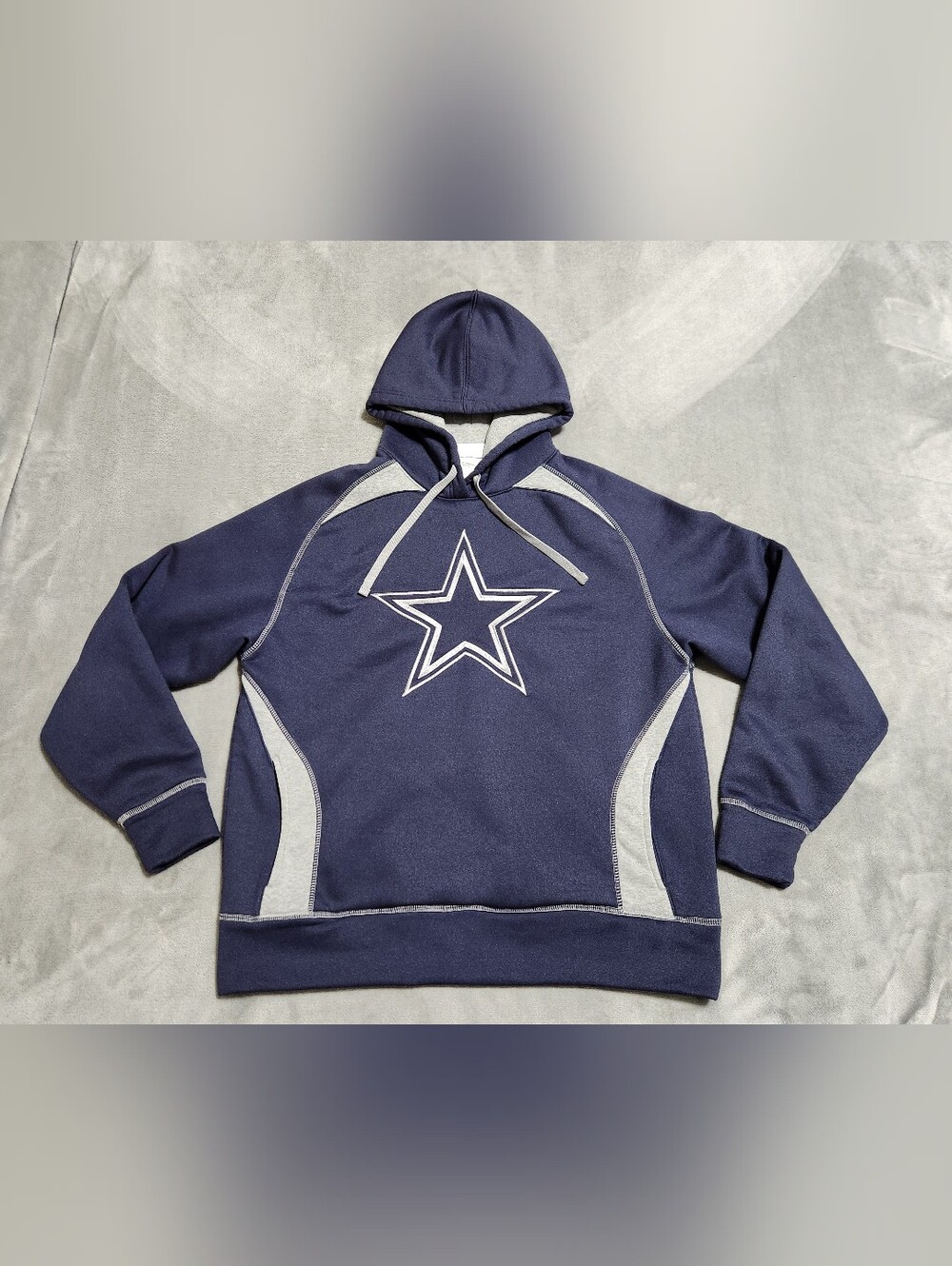 Dallas Cowboys Authentic Navy Blue Star Pullover Hoodie Size M